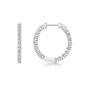 Серьги из серебра 925 пробы, серьги-гвоздики из муассанита, украшения для ушей