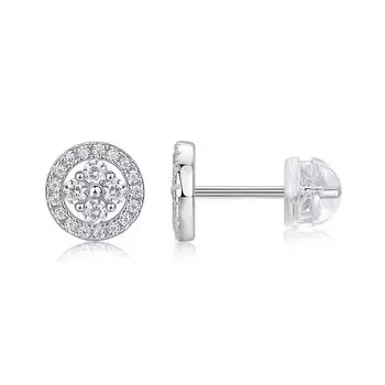 Серьги из серебра 925 пробы, серьги-гвоздики из муассанита, украшения для ушей
