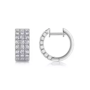 Серьги из серебра 925 пробы Серьги из муассанита Серьги-гвоздики Украшения для ушей