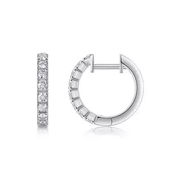 Серьги из серебра S925 2,0 мм с муассанитом, серьги, украшения для ушей