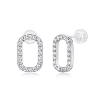Серьги из серебра S925 пробы Простые серьги с муассанитом Украшения для ушей