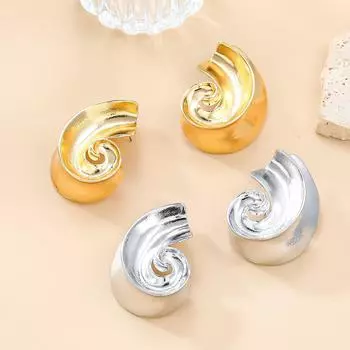 Серьги из сплава Spring: Модные металлические украшения в европейском и американском стиле для женщин золотой