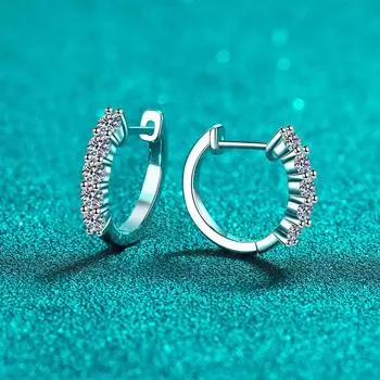 Серьги из стерлингового серебра 925 пробы, женские небольшие серьги с пряжкой из камня Mozang, покрытые золотом Pt950, ювелирные изделия для ушей