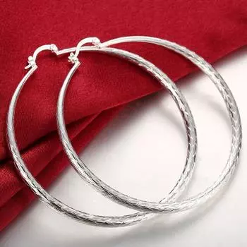 Серьги из стерлингового серебра 925 пробы, модные большие серьги с узором рыбы, ювелирные подарки для женских вечеринок