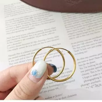 Серьги из стерлингового серебра 925 пробы, золотые серьги-кольца, серьги для женщин, маленькие серьги-кольца, большие серьги-кольца, серебряные серьги