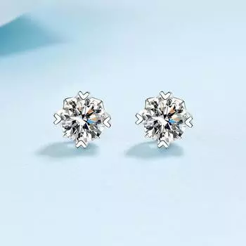 Серьги из стерлингового серебра S925 для женщин, серьги с винтами из муассанита, покрытые золотом pt950, украшения для ушей 4mm zircon