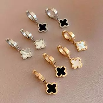 Серьги из титановой стали, классические, простые, темпера