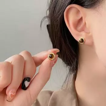 Серьги-капли из камня тигровый глаз, легкие, роскошные, высокого класса, модные, небольшие, универсальные, для поездок на работу