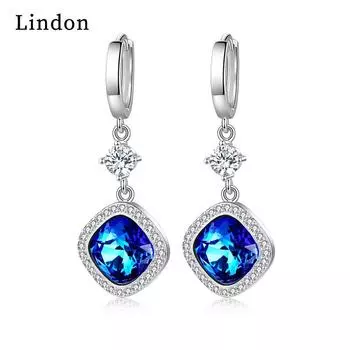 Серьги-капли Lindon из медного сплава с цирконием, серьги-капли для женщин, подарки на свадьбу