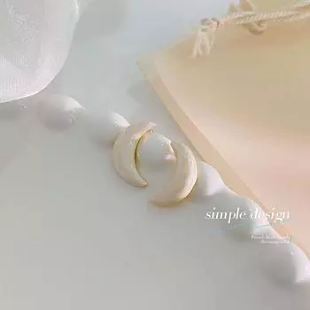 Серьги-капли в форме луны, французские ретро-серьги высокого класса, универсальные, нишевый дизайн, элегантный