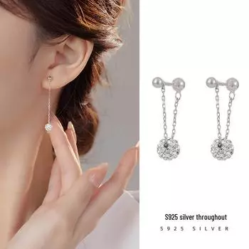 Серьги-кисточки Banyan Tree S925 Silver Flash Diamond — универсальная, роскошная мода для женщин ES2650 платиновый