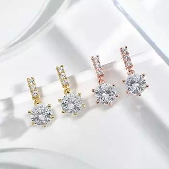 Серьги-кисточки с бриллиантами в японском и корейском стиле для женщин, антиаллергенные серьги