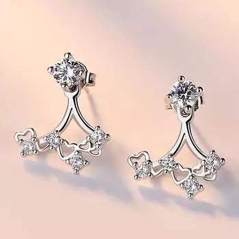 Серьги-кисточки, ювелирные изделия, простые модные серьги-гвоздики с жемчугом для девочек, с подвеской сзади