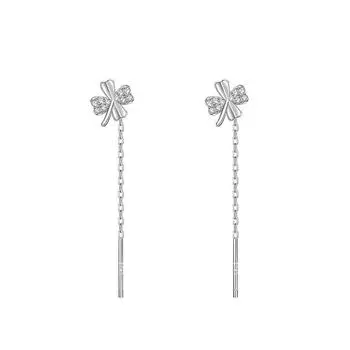 Серьги-клеверы из серебра 925 пробы, универсальный дизайн Minority Ins Phoenix Fresh Tassel Earrings, серебряные аксессуары 925