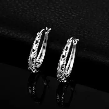 Серьги-клипсы JewelryPalace Hollow Hearth Love из стерлингового серебра 925 пробы, модные винтажные серьги-клипсы с круглым вырезом для женщин