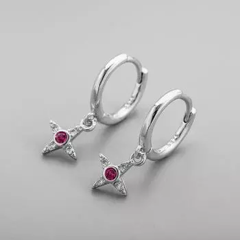 Серьги-кольца из стерлингового серебра 925 пробы с крестом для женщин и мужчин, маленькие серьги с фианитами, ювелирные изделия, подарки