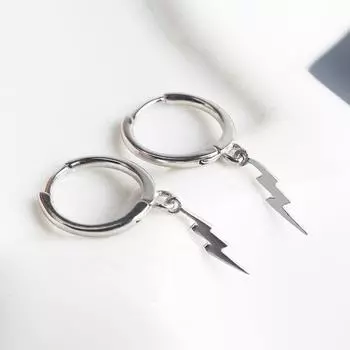 Серьги-кольца с молниями из стерлингового серебра 925 пробы для женщин, серебряные украшения с животными, подарки, модные золотой
