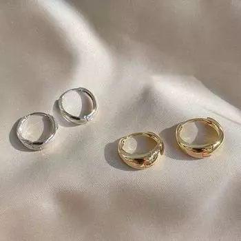 Серьги-кольца в форме дуги из стерлингового серебра 925 пробы, модные, ретро, простые, сексуальные, изысканные, подарок на День святого Валентина для пары