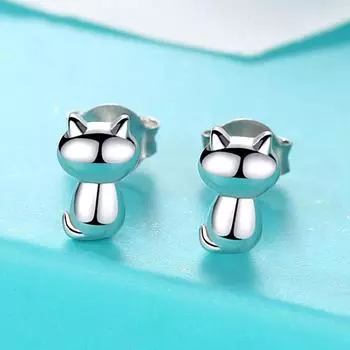 Серьги-котята, женские мини-украшения для маленьких ушей, модные корейские аксессуары в стиле нишевого дизайна