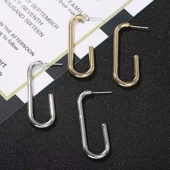 Серьги-крючки Premium Sense Simple Korean Geometric, женственность, индивидуальность, текстура, холодный ветер, серьги Tide