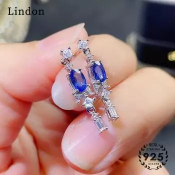 Серьги Lindon, серьги-капли для женщин, подарки на свадьбу синий