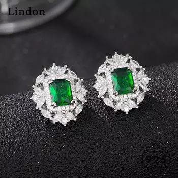 Серьги Lindon, серьги-капли для женщин, подарки на свадьбу зелёный
