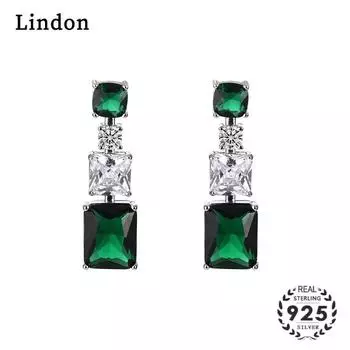 Серьги Lindon Серьги-подвески для женщин Подарки на свадьбу зелёный