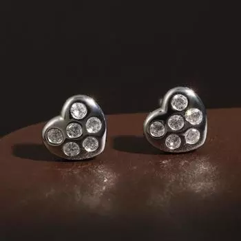 Серьги Love Flower Bow из циркония, легкие роскошные темпераментные серьги с медным покрытием 14 карат, универсальные.