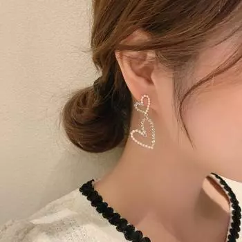 Серьги Love Pearl Diamond Серьги Girls Exaggerated Temperament Styling Серьги Серьги
