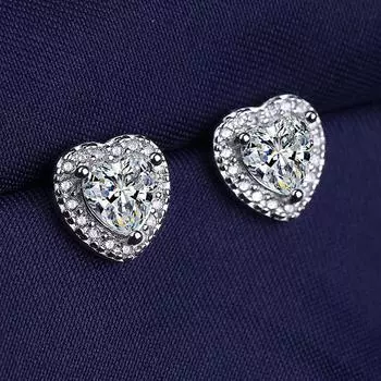 Серьги Love с микро-вкраплениями имитации бриллиантов для женщин, ультра-блестящие серьги в форме сердца из циркония, легкие роскошные серьги