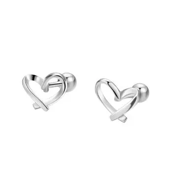Серьги Love, винты, серьги, не нужно ковырять дырки в ушах во время сна, легкие и роскошные полые серьги в форме сердца