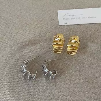 Серьги-мешки в форме круассана Design Sense для женщин, уникальные, индивидуальные, модные, темпераментные, элегантные, универсальные