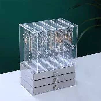 Серьги, ожерелья, ювелирные изделия, органайзер, шкатулка, пылезащитная подставка, простая прозрачная коробка для хранения 21.212.927.8 CM