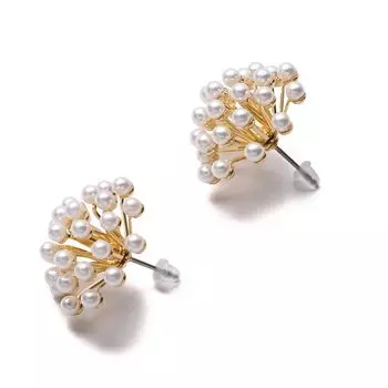 Серьги Pearl Fireworks Серьги Hanabi Grand Premium Luxury Domestic Pearls White Gold Brand Гарантия 3 года [VOTRE COUTURE] Для женщин