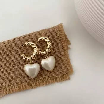 Серьги-подвески из серебра 925 пробы для предотвращения аллергии, серьги-подвески в форме сердца с любовью для женщин, модные модные элегантные вечерние украшения