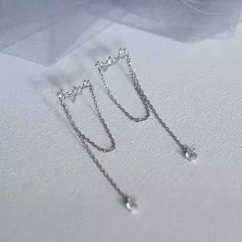 Серьги-подвески из стерлингового серебра 925 пробы с кисточками и круглыми бусинами для женщин и девушек, модные свадебные украшения Eh630