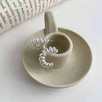 Серьги-пружинки «Телефонная линия», серьги, женские модные, уникальные и простые