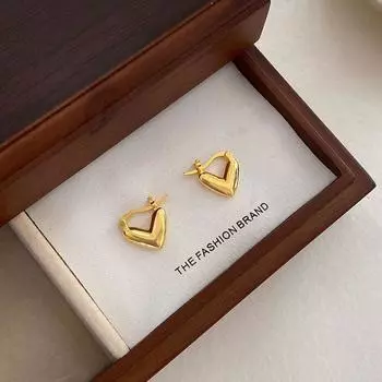 Серьги-пуговицы Love Ear Buttons с легким роскошным нишевым дизайном в форме сердца, осенне-зимний стиль