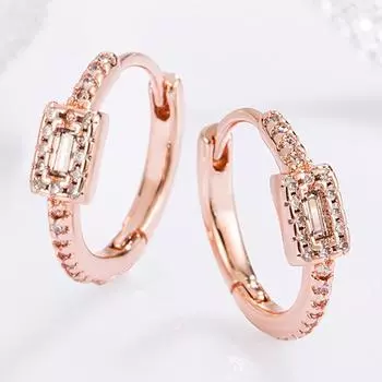 Серьги с бриллиантами в корейском стиле, простые, модные, легкие, роскошные, в стиле меньшинств