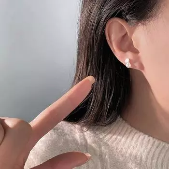 Серьги с французским белым агатом и жемчугом для женщин, круглые, легкие, роскошные серьги высшего качества