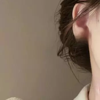 Серьги с миндалем и топленым молоком ~ Малиновый сладкий бант и серебряные иглы Нишевые цветочные серьги в стиле масляной живописи для женщин