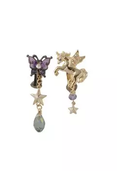 Серьги с мотивом «Бабочка-единорог» SAME1481 XX [Anna Sui]