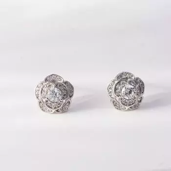 Серьги с розами из циркония для женщин, модные и универсальные серьги высокого дизайна для лучших подруг в качестве подарка