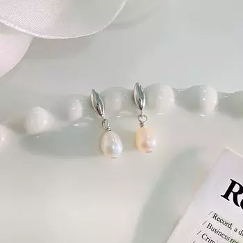 Серьги с жемчугом Французский темперамент, Романтичные, Легкие и роскошные, Высококачественные, Повседневные универсальные серьги, Серьги, Женские
