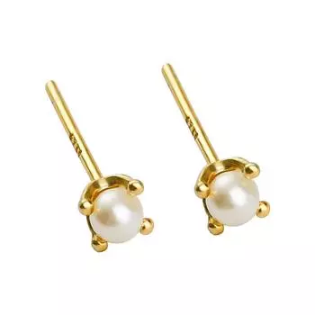 Серьги с жемчугом корейской версии, маленькие, простые, высокого класса, серьги в стиле «темперамент», серьги в холодном стиле