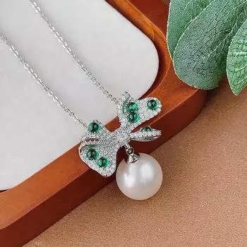 Серьги с жемчугом, ожерелье с бантом и жемчужным узором, темперамент, премиум-класса, для женщин