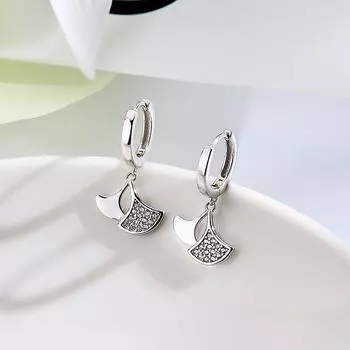 Серьги Sansheng Has Apricot, пряжки для ушей в виде абрикосовых листьев, легкие роскошные серьги высокого класса, женские серьги-подвески в виде листьев