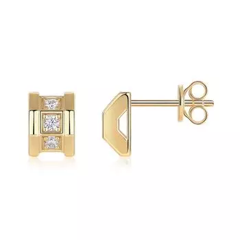 Серьги серебряные S925 14909, серьги-гвоздики с муассанитом, украшения для ушей Ins Wind