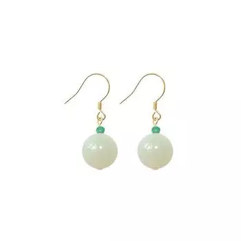 Серьги Shengsheng Slow Hetian Jade — это маленькие и универсальные серьги, нишевый дизайн, элитный стиль, древний стиль