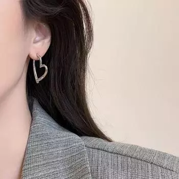 Серьги Simple Temperament Love, женские серьги Years Cold Wind, универсальные серьги Niche Design